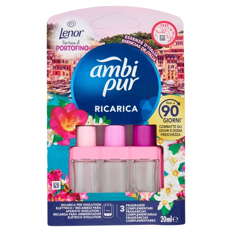 Ambi Pur Profumatore per Ambienti Elettrico Ricarica 3Volution, Fioritura di Portofino 20 ml